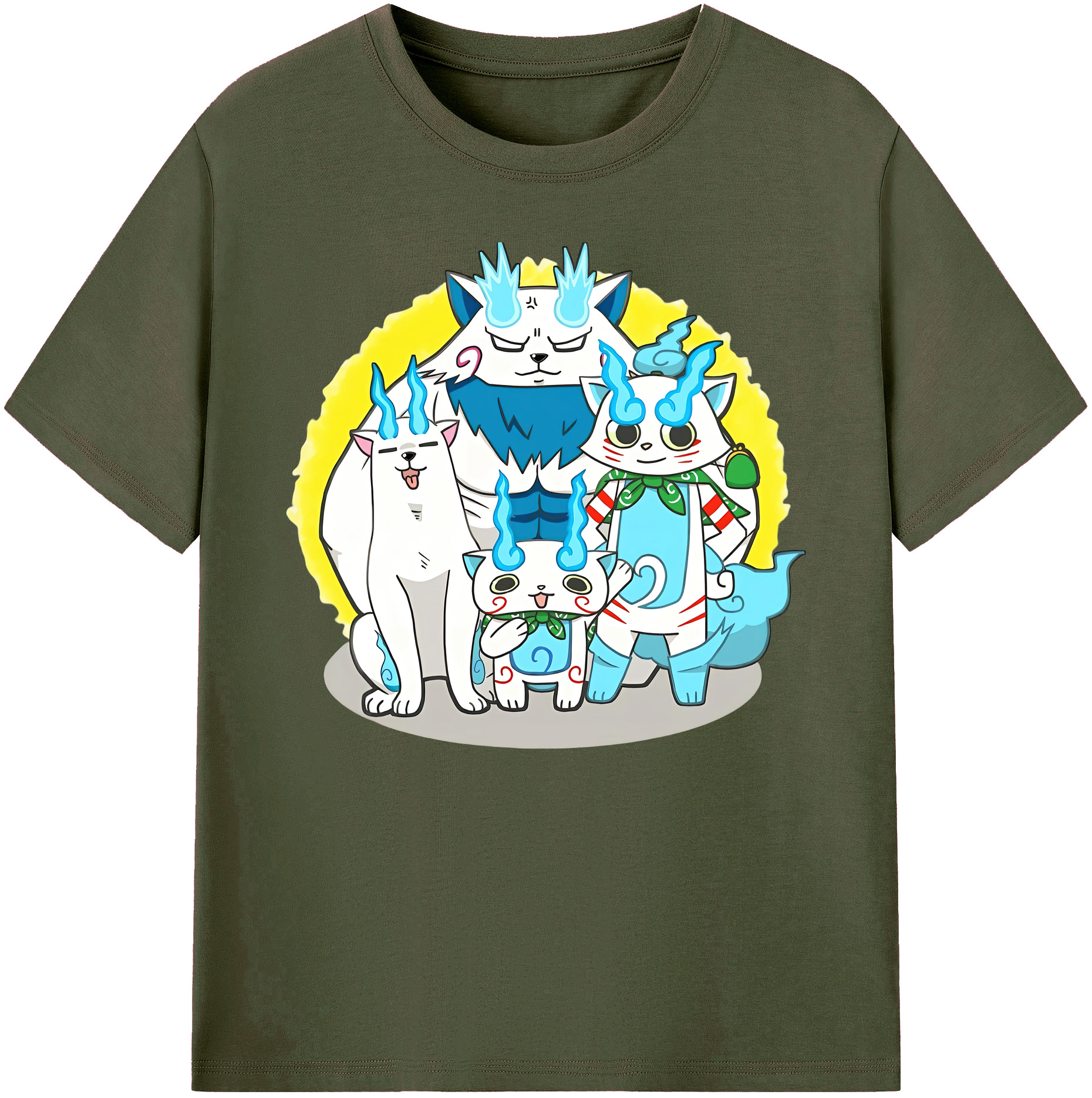 （画像用） 妖怪ウォッチ Yo-kai Watch 綿100％ メンズ半袖Tシャツ｜肌触りやわらか＆通気性